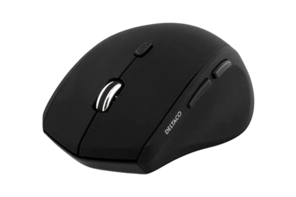 Deltaco  Wireless Optical Mouse 5 Buttons With Scrool - Mus - Optisk - 5 - Svart