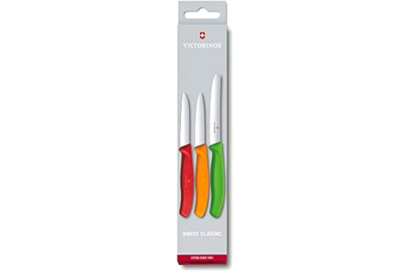 Victorinox  Swiss Classic Groentemessen, 3-delige set, Swiss Made, roestvrij, geschikt voor de vaatwasser, gekleurd