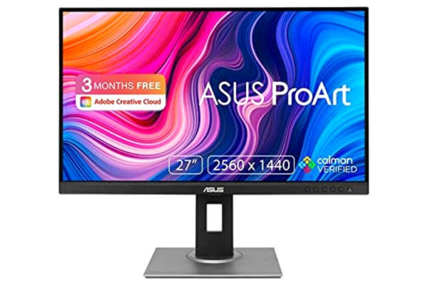 Asus ASUS ProArt Display PA278QV Professional Monitor - 27-inch, IPS, WQHD (2560 x 1440), 100% sRGB, 100% Rec. 709, Color Accuracy ΔE < 2, Calman Verified, ProArt Preset, ProArt Palette