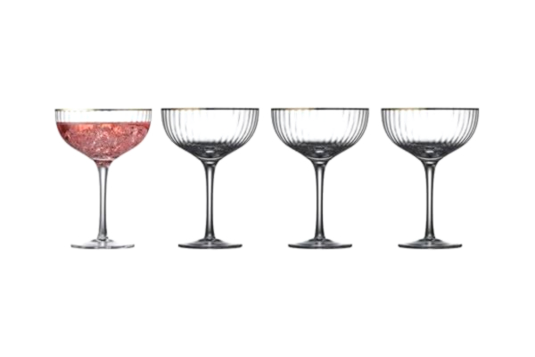 Lyngby Glas  Palermo Gold Cocktailglas 31,5 cl 4 st