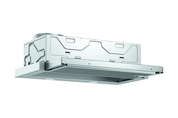 Bosch  DFL064A52 serie 4 platt skärmskydd, 60 cm bred, cirkulation och frånluft, tillverkad i Tyskland, EcoSilence Drive tyst och effektiv motor, LED-belysning jämn belysning, kortlyftknappar