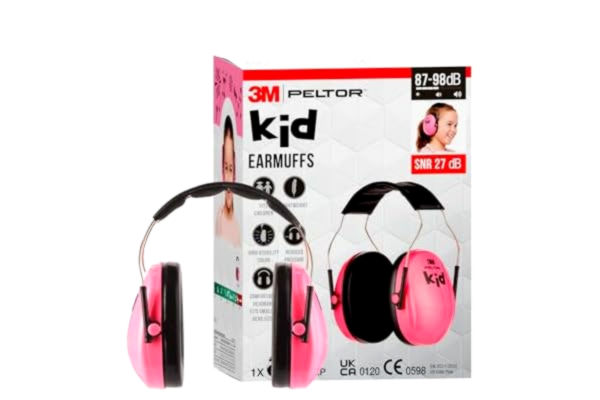 3M  Peltor H510AKPC Barn Öronmuffar Hörselskydd 87-98 Db, Rosa/Svart (Packaging may vary)
