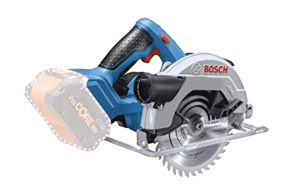 Bosch  Professional 06016A2200 18 V system cordless circular saw GKS 18 V - 57 (Saw Blade Ø: 165 mm, Cutting Depth: 57 mm, without Batteries and Charger, in a Box), Navy Blue, 25.8 cm*39.4 cm*28.3 cm