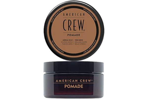American Crew  Pomade med medium stadga och hög glans, gåvor för män, för form och kontroll (85g) Vattenbaserad Pomade, hårstyling för män
