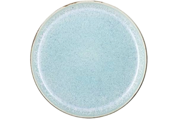 Bitz BITZ tallrik, tårtfat, dessertfat av stengods, 21 cm i diameter, grå/ljusblå