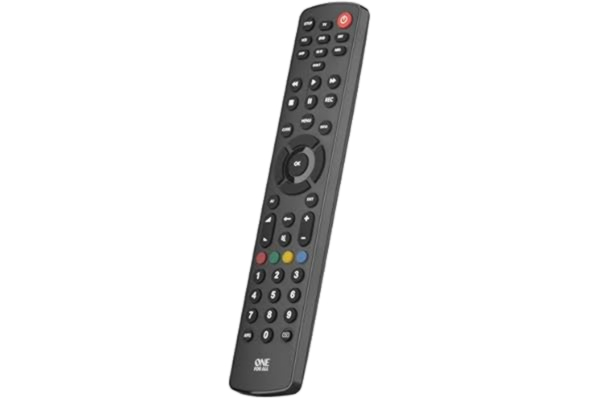 One For All  Contour 8 URC 1280 Universalfjärrkontroll Fungerar med 8 Enheter (TV Freeview, Blu-ray Media streamer, IR Game and Audio) med Lärandefunktion Svart
