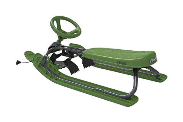 Stiga Sports STIGA Snowracer ICONIC BIO Classic Kälke med Ratt, för Barn från 5 År - Grön/Svart