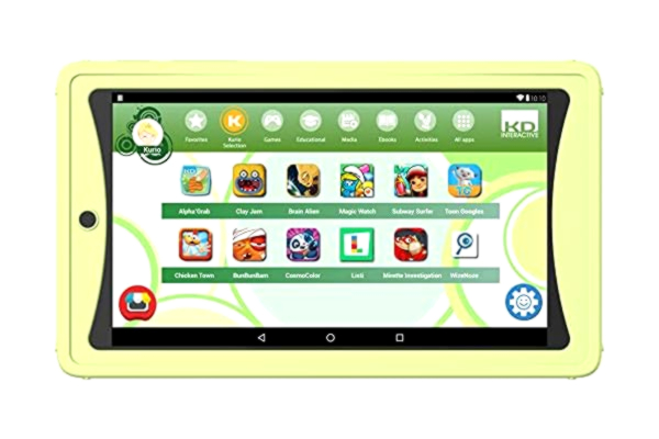 Kurio  Tab Lite Vert - Tablette pour Enfants Vert - Anti-éclaboussure - Pare-Choc Protecteur - Écran 7 Pouces, 19,5 x 1 x 11,5 cm
