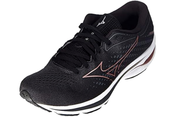 Mizuno  Kobiety Wave Rider 25 Buty do biegania, Czarny różowy heban, 40 EU
