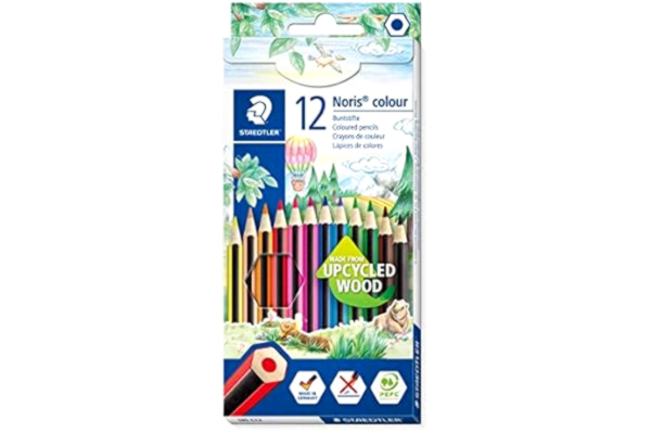 Staedtler  185 C12 - Noris Farbstiftetui mit 12 sortierten Farben, 12 Farbstifte