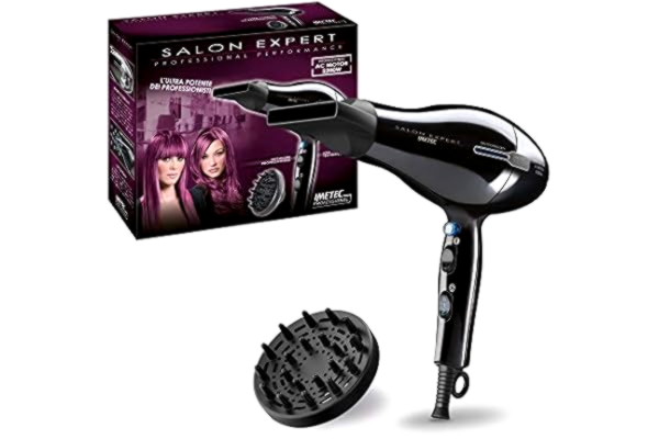 Imetec  Salon Expert P2 2200 Professionele Haardroger, 2200 W, Ionentechnologie, Keramische en Toermalijncoating, 8 Lucht-/Temperatuurcombinaties