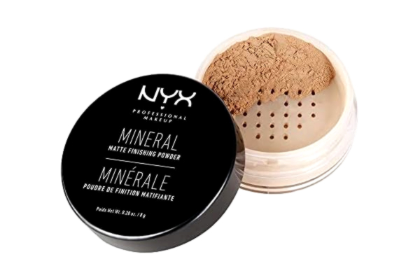 NYX  PROFESSIONAL MAKEUP, Mineral Finishing Powder, Löst Puder, Matt Finish, Oljeabsorberande, Vegansk formula, nyans: Medium/Dark