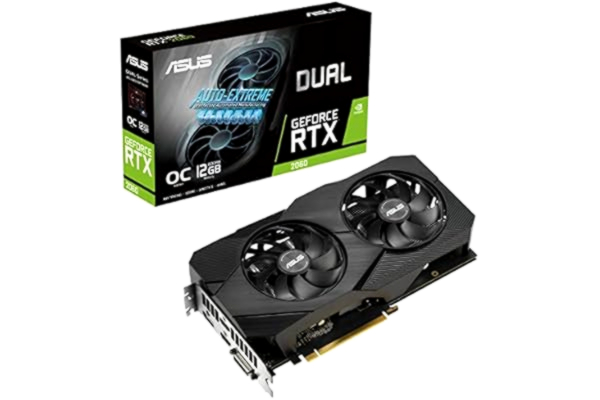 Asus ASUS Dual Nvidia GeForce RTX 2060 12GB EVO OC Edition Gaming grafische kaart (GDDR6 geheugen, PCIe 3.0, 2X HDMI 2.0b, 1x DVI, 1x DisplayPort 1.4a, DUAL-RTX2060-O12G-EVO)