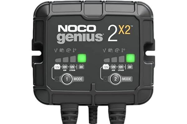 Noco  Genius 2X2 Batterioplader til 6V og 12V 4000mA (Wet, Gel, MF, CA, EFB, AGM, & Lithium-Ion)