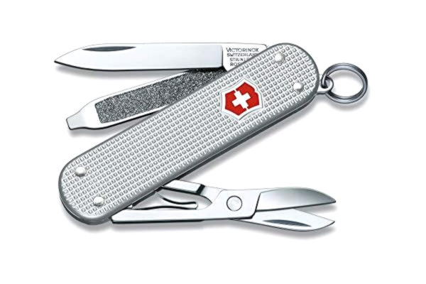 Victorinox  fickkniv Classic Alox (5 funktioner, högkvalitativt Alox-skal, blad, nagelfil, sax) silver
