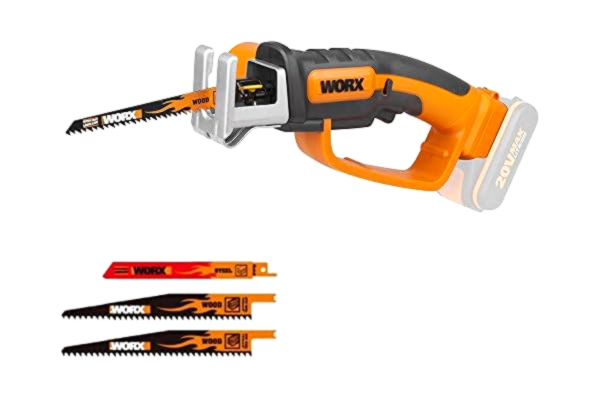 Worx WORX WX894E.9 - handzaag voor het snijden van hout en staal - flexibele takkenzaag met snelle omschakeling - gereedschapsloze vervanging van zaagblad - zonder accu en oplader