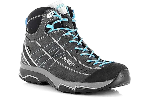 Asolo  Dam Nucleon Mid Gv Ml grafit/silver/cyan bergsklättring känga, 4.5 UK