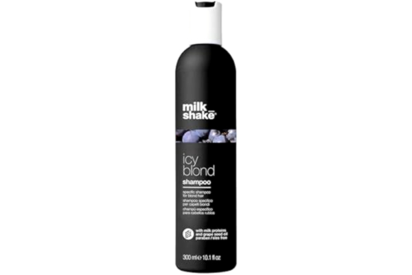 milk_shake ® | icy blond schampo | Speciellt schampo för blont eller blekt hår | 300 ml | Anti-gult schampo med svarta pigment