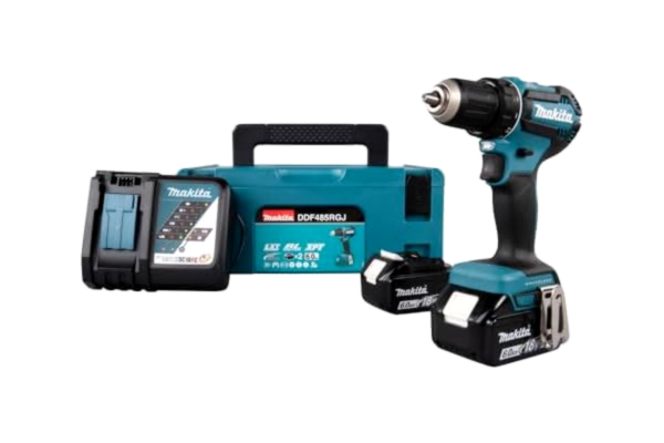 Makita  DDF485RFJ Borrmaskin, En Storlek, Röd