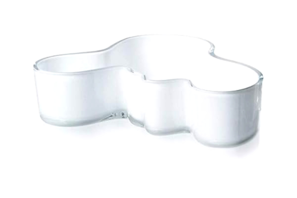 Iittala  Skål Aalto 50 x 195 mm vit av glas