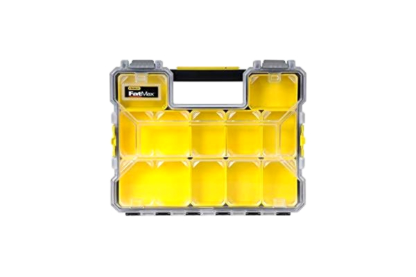 Stanley  1-97-519 Fatmax Shallow Pro Pudełko do Przechowywania, Tworzywo Sztuczne, Żółta/Czarna, 44.6 x 7.4 x 35.7 cm