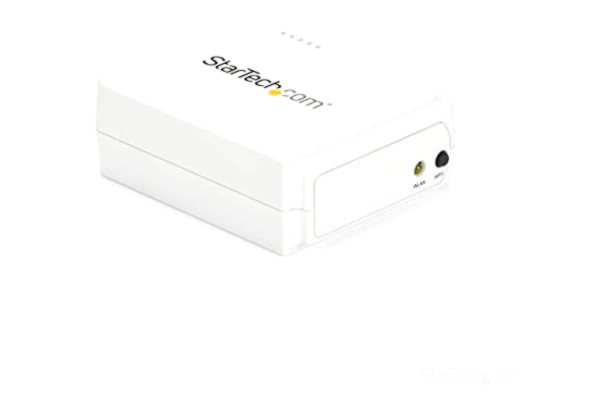 StarTech .com 1 port USB WLAN 802.11 b/g/n printserver med 10/100 Mb/s Ethernet-anslutning – trådlös N skrivarserver/skrivarserver