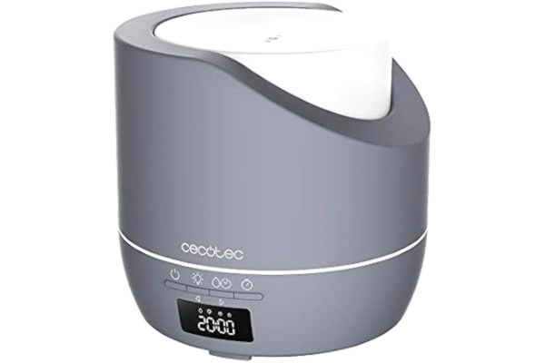 Cecotec  Diffuseur d'Arômes PureAroma 500 Smart Stone. Capacité 500 ml, Écran LED, Minuterie jusqu’à 12 Heures, 3 Modes de fonctionnement, 7 couleurs LED, Couverture 30 m²