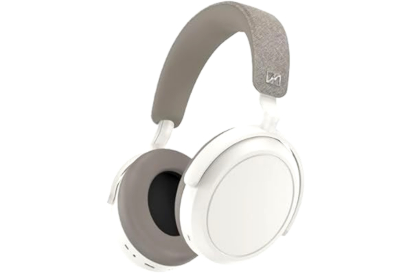 Sennheiser  MOMENTUM 4 Wireless hörlurar - Bluetooth-headset för kristallklara samtal med adaptiv brusreducering, 60 timmars batteritid, anpassningsbart ljud och lättviktsdesign, vita, Over Ear