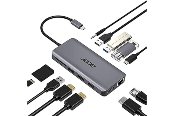 Acer  HPDSCAB009 12-i-1 Mini Dockningsstation, Silver