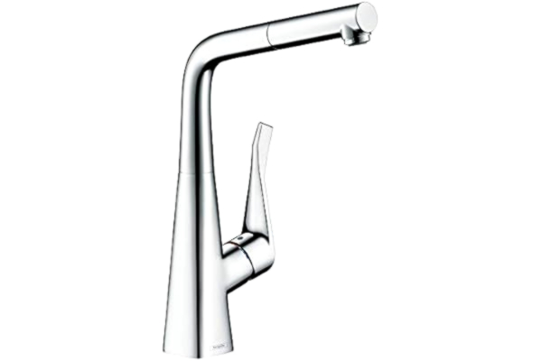 Hansgrohe hansgrohe Metris M71 Jednouchwytowa bateria kuchenna 320, wyciągana wylewka, 1jet chrom, 14821000
