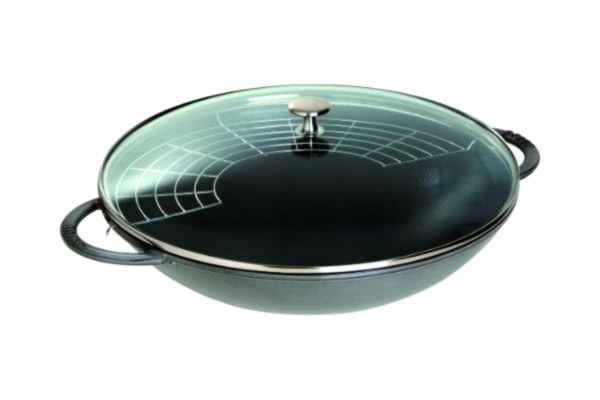 Staub  Wok, Induktionsgeeignet, Gusseisen, Graphitgrau, 37 cm, 46 x 37 x 18 cm, 1 Einheiten