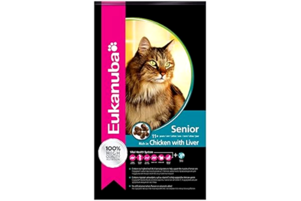 Eukanuba  Senior kattmat torr – premium torrfoder speciellt anpassad till behoven hos äldre katter från 7 år, 2 kg