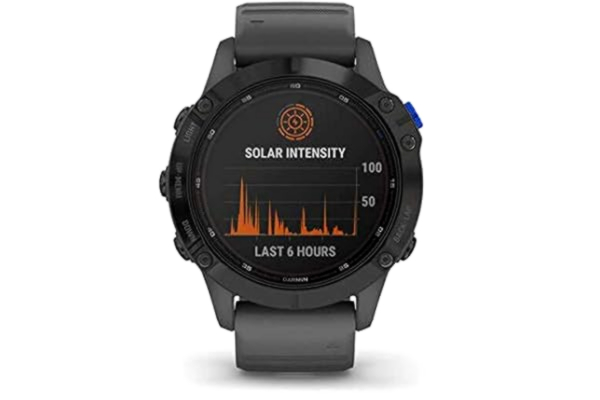 Garmin  Fenix 6 Pro Solar Edition Slate Grey Rubber Strap Watch 010-02410-11
