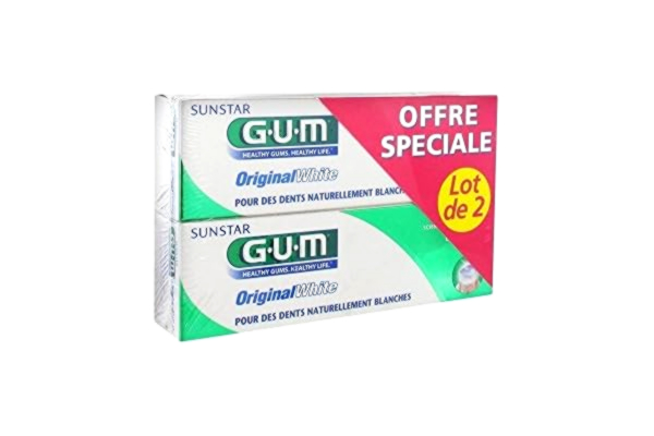 Sunstar GUM Gum Original vit tandkräm 2 x 75 ml