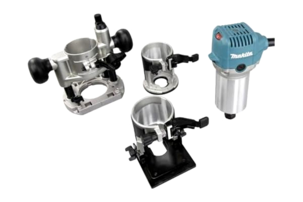 Makita  RT0702CX2J multifunktionsfräs 710 W inklusive fräsmoduler i MAKPAC