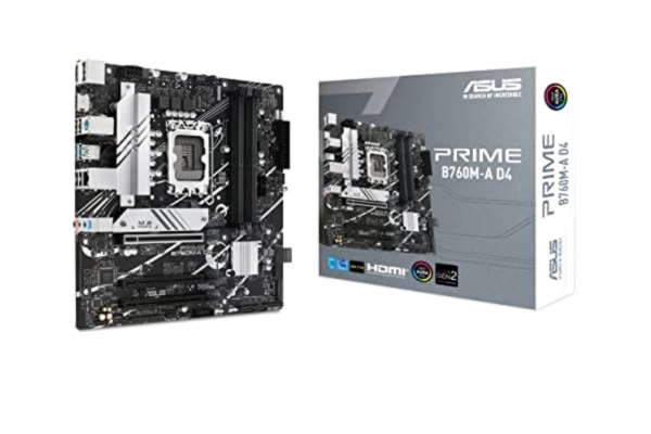Asus ASUS PRIME B760M-A D4-CSM Emolevy - Intel B760 - Intel LGA1700 socket - DDR4 RAM - Micro-ATX