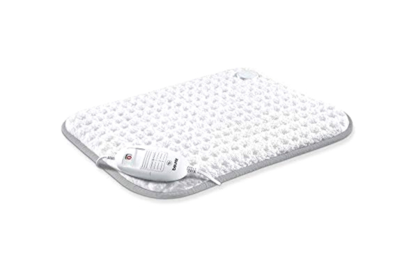 Beurer  HK 42 – superfluffig elektrisk värmekudde, tillämplig för rygg, nacke, axel eller mage, tillverkad i Europa, 3 temperaturnivåer, maskintvättbar, 44 x 33 cm