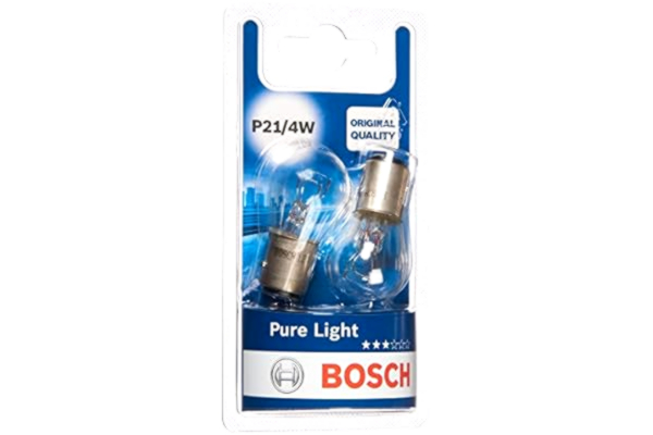 Bosch BOSCH P21/4W (566) Helt ljus billampor – 12 V 21/4 W BAZ15d – 2 glödlampor