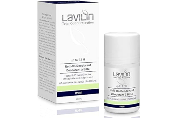 Lavilin LAVILIN Bolldeodorant för män | Upp till 72 timmars långvarigt skydd | Ingen alkohol, parabener och aluminium – ingen grymhet – hudvänlig 2,7 oz