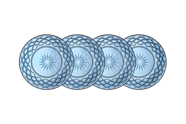 Lyngby Glas  Sorrento Glastallrik Dia 21 cm 4 st Blå