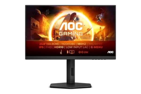 AOC 24" AOC 24G4X/BK - 1920x1080 (FHD) - 180Hz - IPS - 1 ms - Skjerm