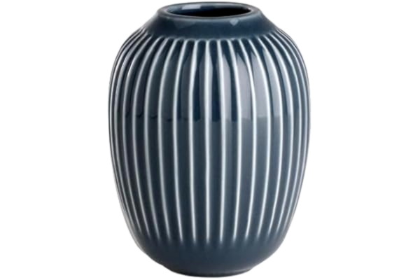 Kähler  vase h10.5 cm Hammershøi dansk design för blommor handgjord, grå