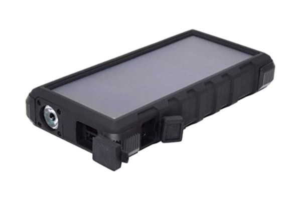 Sandberg  Outdoor Solar Powerbank 24000 | Solcellsladdare | damm, stötsäkert och vattentätt fodral | IP67-certifierad | bärbar laddare med hög kapacitet för mobiler| Reservbatteri med USB-C, USB-A |
