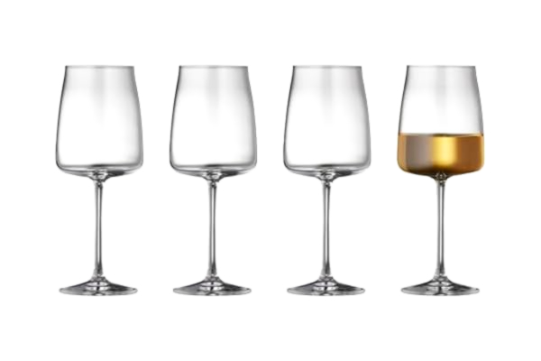 Lyngby Glas  Krystal Zero Vitvinsglas 43 cl 4 st