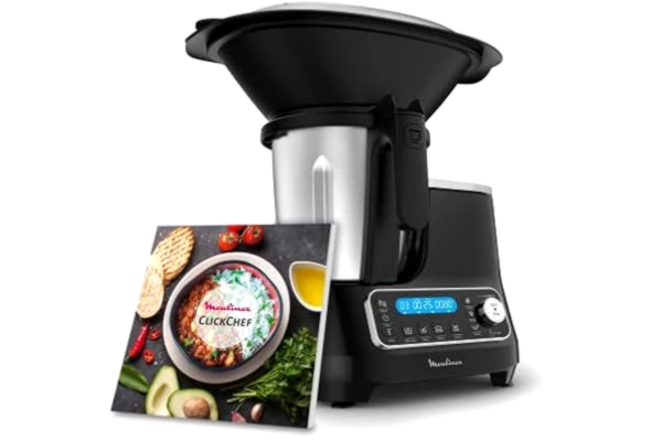 Moulinex  Clickchef Compact multifunctioneel fornuis, 3,6 l, 1400 W, 5 programma's, 32 functies, geïntegreerde keukenweegschaal, stoomkoker, mixer HF456810 [bedieningsscherm in het Engels]