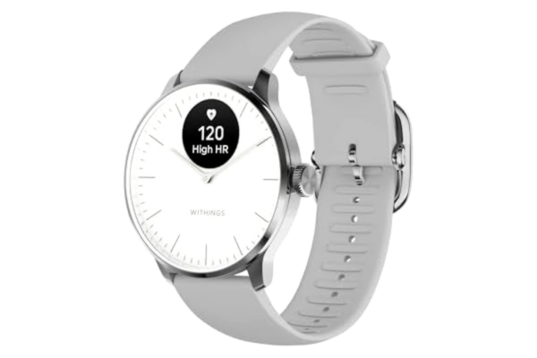 Withings  ScanWatch-lampa – hybridsmartklocka, 24/7 hjärtövervakning, aktivitetsmätning, cykelspårning, sömnövervakning, ansluten GPS, 30-dagars batteritid, Android och Apple-kompatibel, HSA/FSA