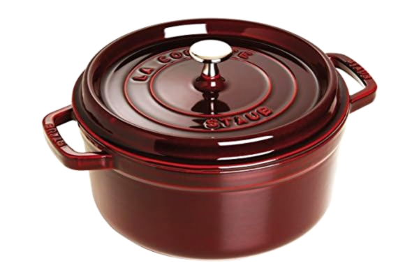 Staub STAUB Cast Iron Roaster/Cocotte, Round, 26 cm, 5 L, Grenadine