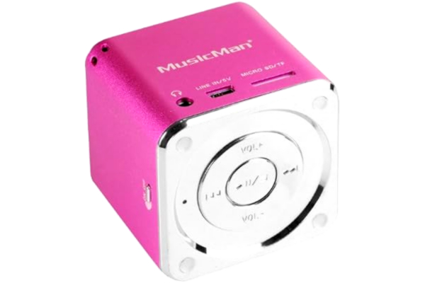 Technaxx TEH Mini MusicMan Soundstation MP3 In(Jack/USB/SD) 600mAh Pink