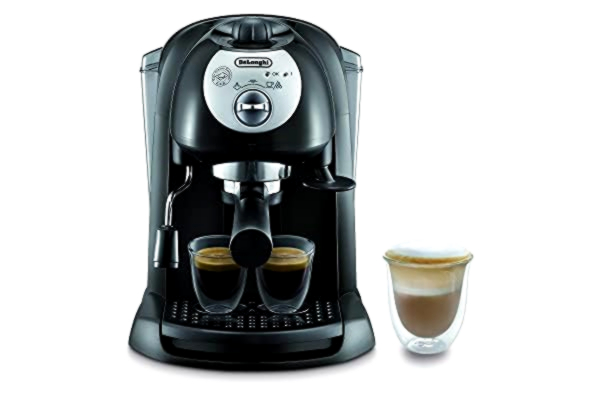 DeLonghi De’Longhi ‎0132151089 EC 201.CD.B Ekspres do Kawy Kolbowy, Tworzywo Sztuczne/Metal, 1100 W, 1 Litr, Szary/Srebrny