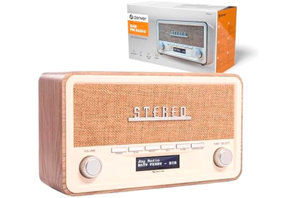 Denver  Radio Bluetooth Retro DAB-18 WH, Sport, Multifärg (Multicolor), en storlek